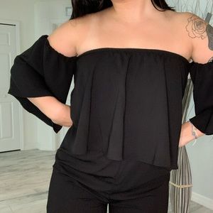 Black Pant Romper